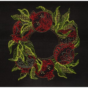 Borduurpakket Garnet Flower DIY Onbedrukt canvas