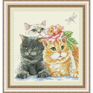 Telpatroon Katten DIY Onbedrukt canvas