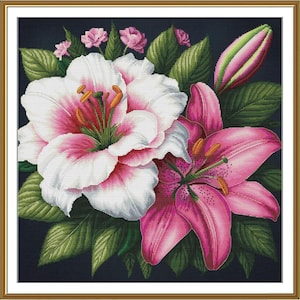 Telpatroon bloemen DIY onbedrukt canvas