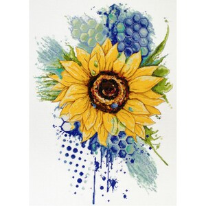 Telpatroon Zonnebloem DIY Onbedrukt canvas