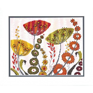 Borduurpakket bloemen DIY onbedrukt canvas