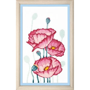 Telpatroon bloemen DIY onbedrukt canvas