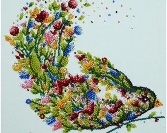 Bead Embroidery kit Singvogel DIY Perlenstickerei Perlenstickerei Handstickerei Perlenstickerei