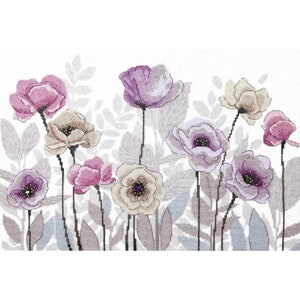 Telpatroon bloemen DIY onbedrukt canvas