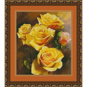 Telpatroon rozen DIY Onbedrukt canvas
