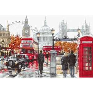 Counted Cross Stitch Kit London DIY Luca-s Unprinted canvas