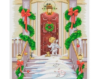 Counted Cross Stitch Kit Christmas eve DIY Unprinted canvas