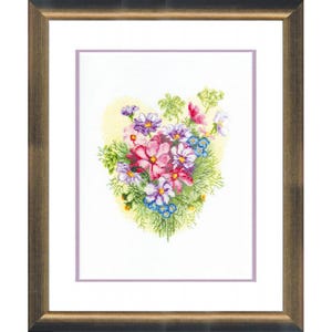 Telpatroon Zomerbloemen DIY Onbedrukt canvas