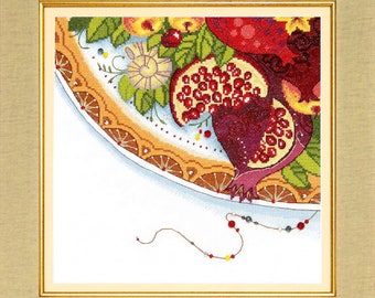 Counted Cross Stitch Kit Pomegranate DIY Unprinted canvas