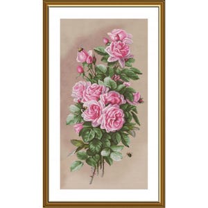 Telpatroon rozen bloemen DIY onbedrukt canvas