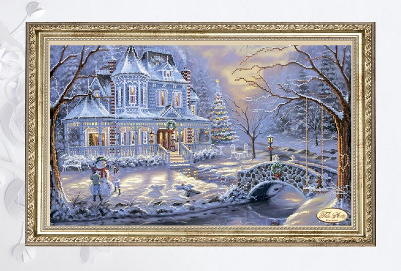 Bead Embroidery kit Storks Dance at sunset DIY Beadwork kit Beading kit Hand embroidery Beaded Stitching