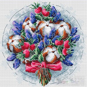 Telpatroon Lentebloemen DIY Onbedrukt canvas