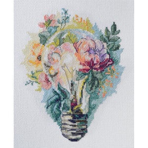 Telpatroon Heldere bloemen DIY Onbedrukt canvas