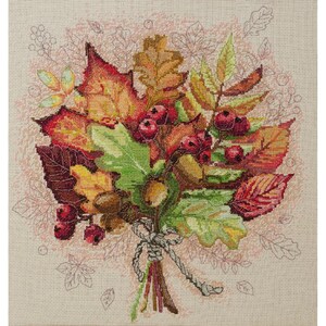 Telpatroon Herfstbloemen DIY Onbedrukt canvas