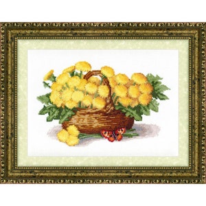 Telpatroon Paardebloemen Bloemen DIY Onbedrukt canvas