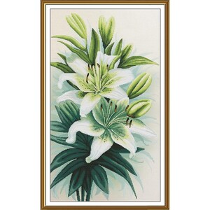Telpatroon Lelies Bloemen DIY Onbedrukt canvas