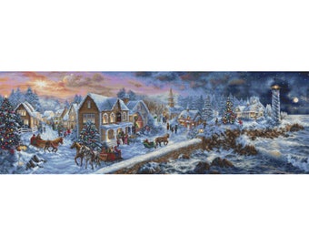 Counted Cross Stitch Kit Christmas DIY Unprinted canvas