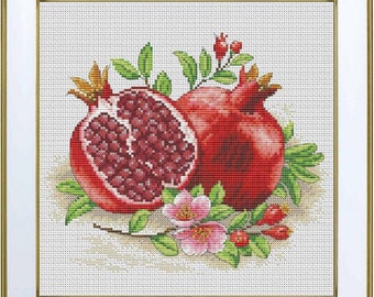 Counted Cross Stitch Kit Pomegranate DIY Unprinted canvas