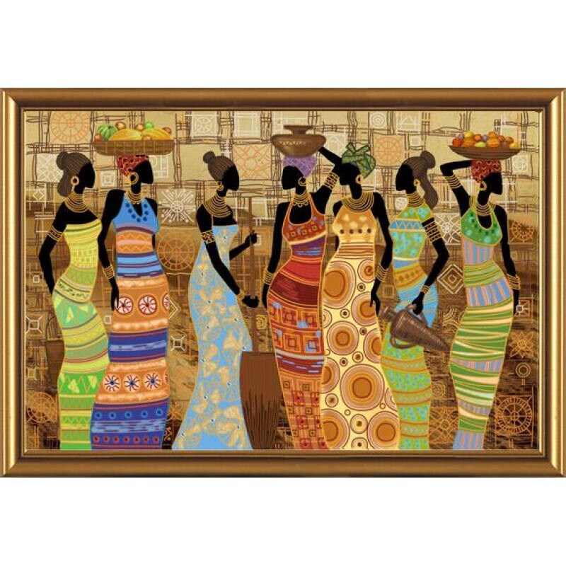 Bead Embroidery kit African beauties DIY Beadwork kit Beading Etsy