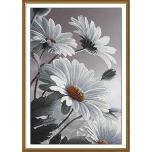 Telpatroon Madeliefjes Bloemen DIY Onbedrukt canvas