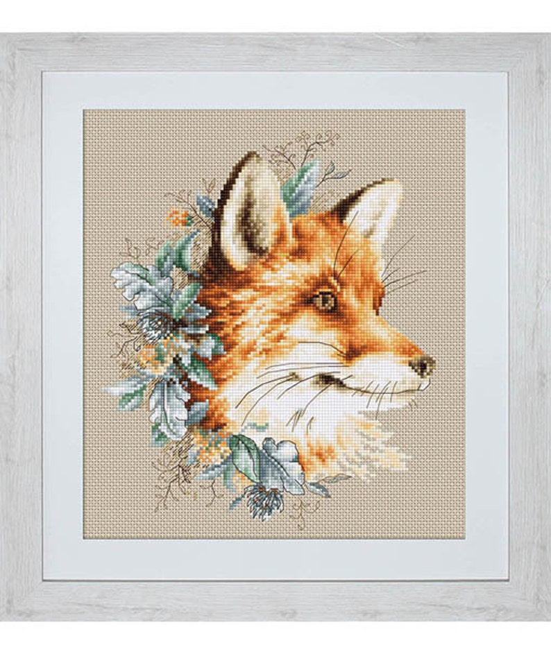 Counted Cross Stitch Kit Fox DIY Lucas Modern Cross Stitch Etsy