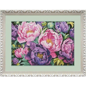 Telpatroon Pioenrozen Bloemen DIY Onbedrukt canvas