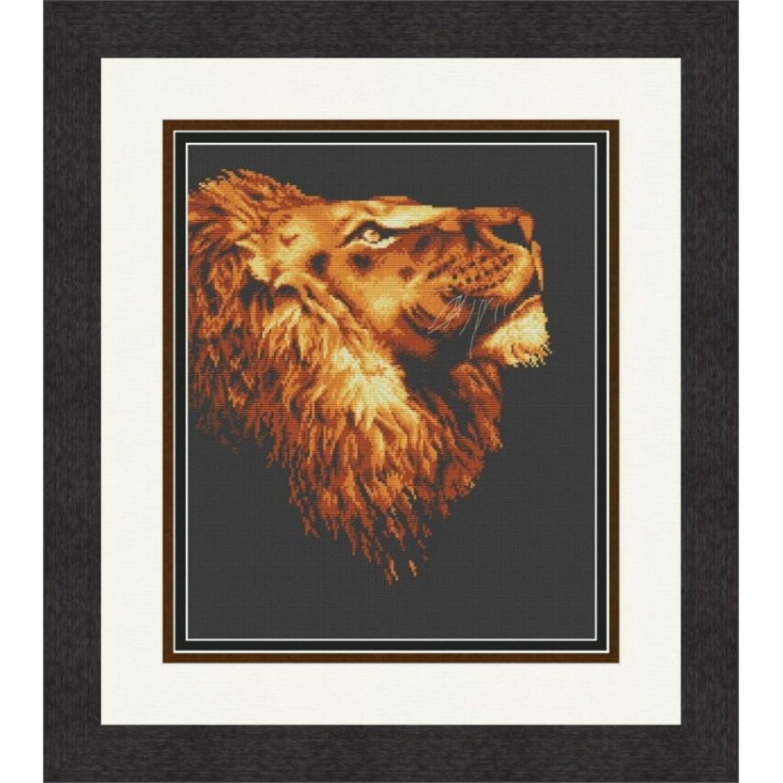 Counted Cross Stitch Kit Lions DIY Modern Cross Stitch Kit Etsy