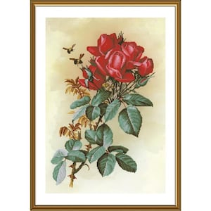 Telpatroon rozen bloemen DIY onbedrukt canvas