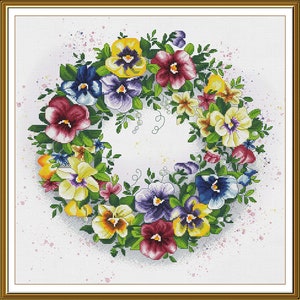 Borduurpakket Lentebloemen DIY Onbedrukt canvas