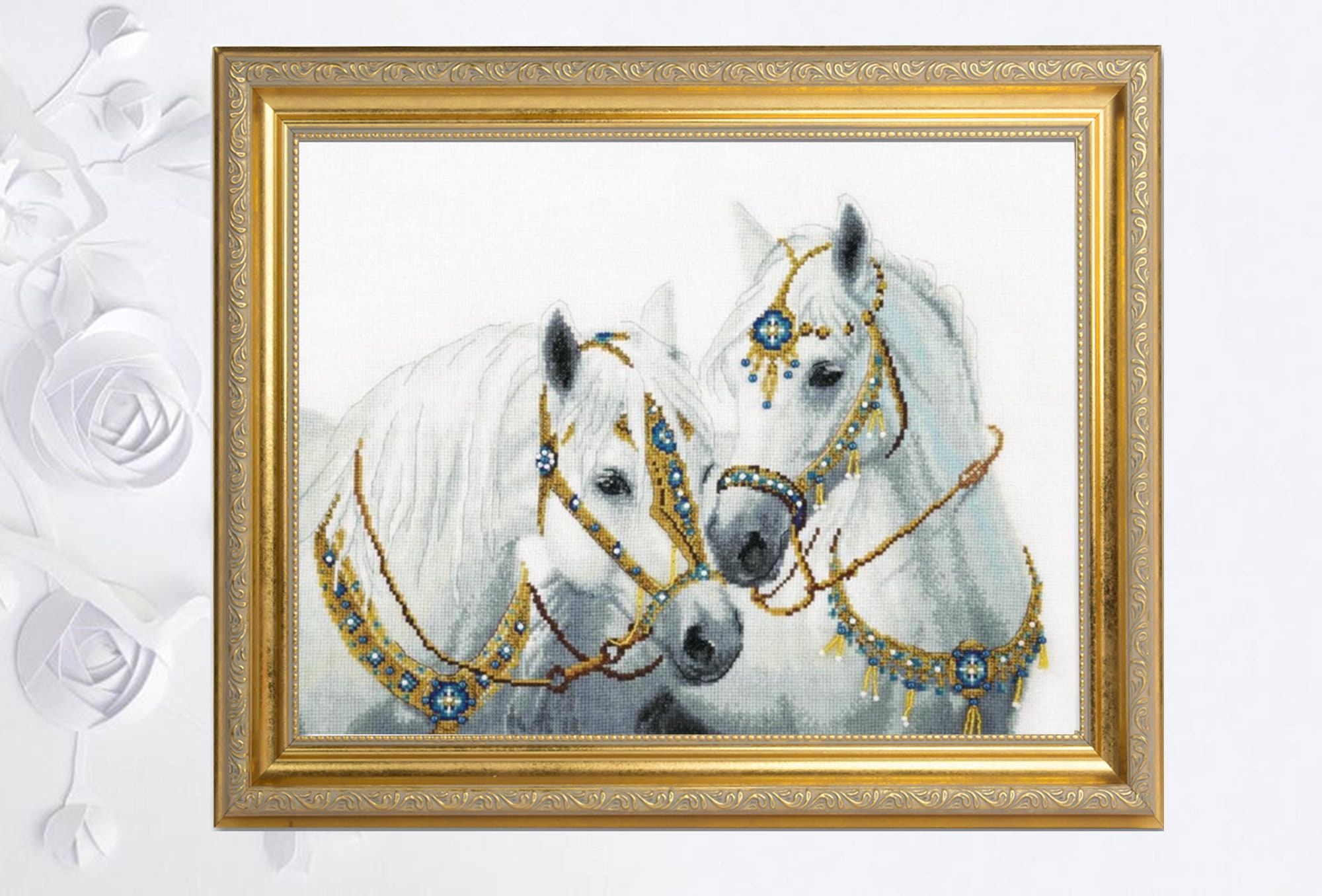 Counted Cross Stitch Kit Horses DIY Modern Cross Stitch Kit Etsy