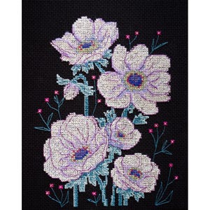 Telpatroon Nachtbloemen DIY Onbedrukt canvas