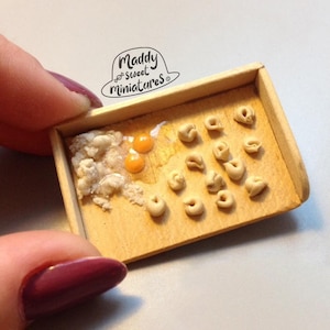 Miniature Bolognese Tortellini, Handmade Fimo Food, 1:12 Scale Dollhouse Kitchen