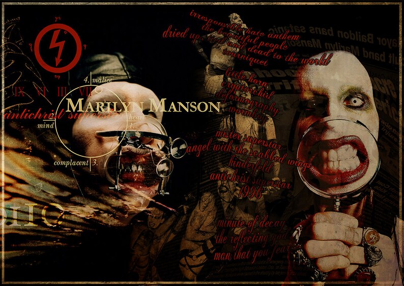 Marilyn Manson Antichrist Superstar A3 Poster Etsy