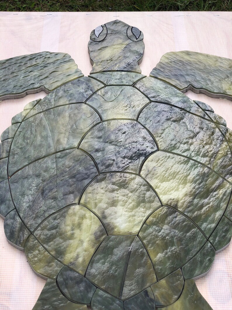Mosaïque Tortues De Mer En Céramique Pour Piscine Ou Mur - Choix Couleurs Et Tailles 12-35 Pouces