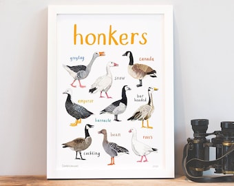 Honkers Art Print - A4