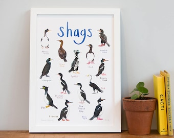 Shags Art Print - A4