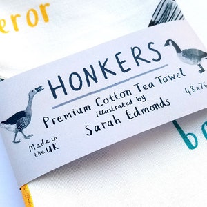 Honkers Cotton Tea towel cheeky duck bird design pun teatowel TT14 image 3