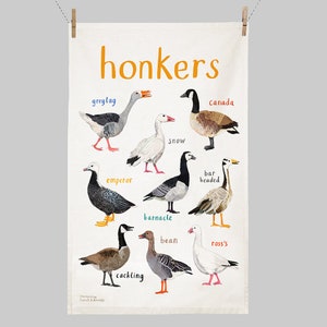 Honkers Cotton Tea towel cheeky duck bird design pun teatowel TT14 image 2