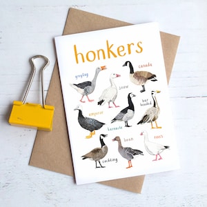 Honkers A6 Card - Illustrated geese greeting card - GC31