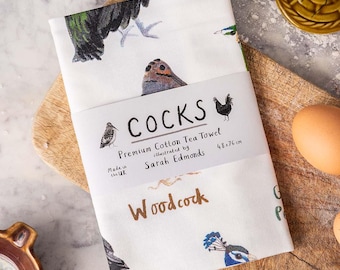 Cocks Tea Towel