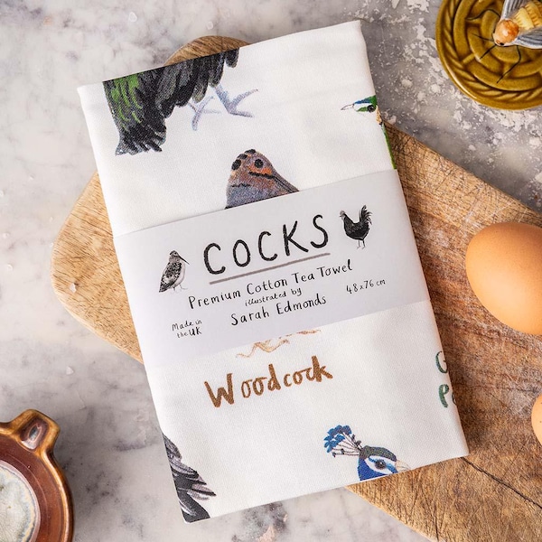 Paño de cocina con estampado de gallos