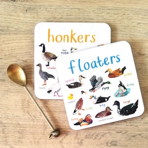 Pair of 'Floaters' and 'Honkers' Coasters