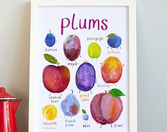 Plums Art Print - A4