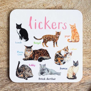 Pair of Lickers and Sniffers Cat and Dog Coasters image 6