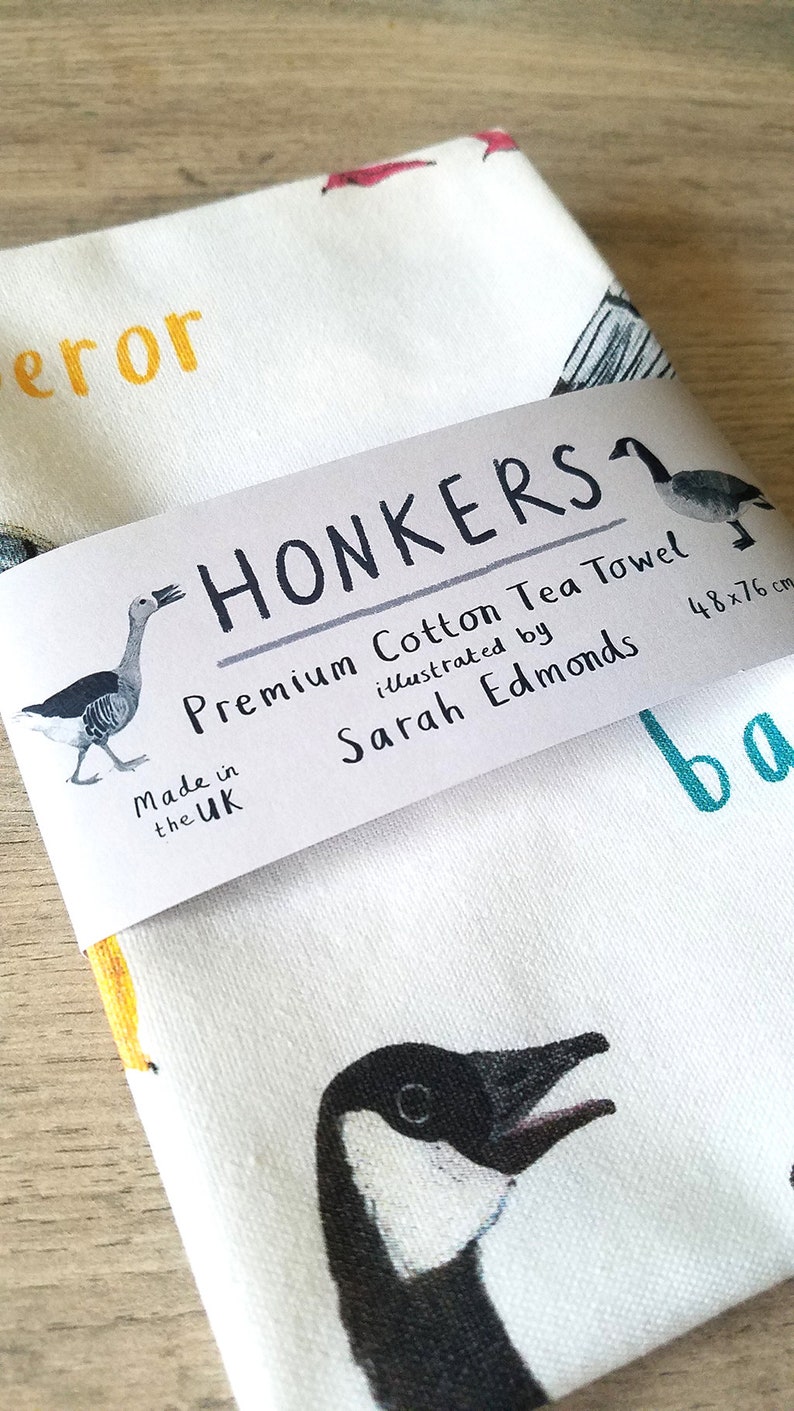 Honkers Cotton Tea towel cheeky duck bird design pun teatowel TT14 image 5