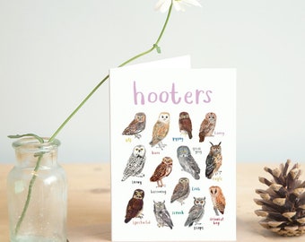 Hooters Card - A6 funny bird greetings card - GC06