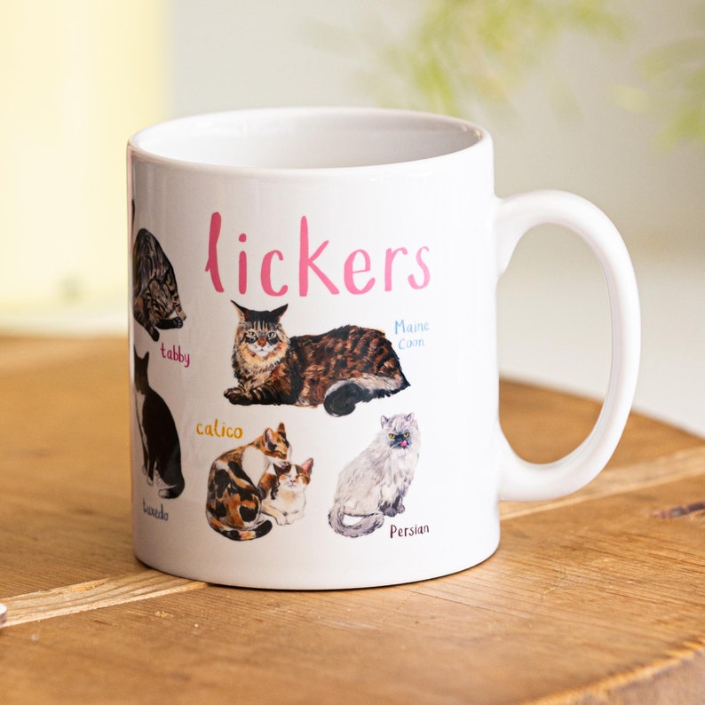 Lickers Ceramic Cat Mug image 1