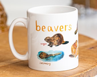 Beavers Ceramic Animal Mug