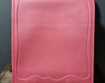 Vintage Japanese Pink 'Q-Pot' Randoseru - Traditional School Backpack / Bag / Satchel