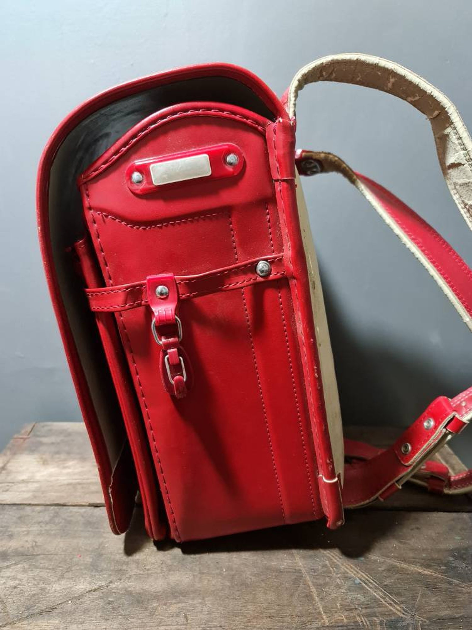Vintage Japanese Red Randoseru Traditional School Backpack / Etsy